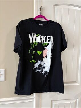 Wicked Musical Black Graphic Tee - Green & White Design